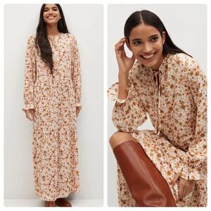 Mango Floral Dress Viscose New